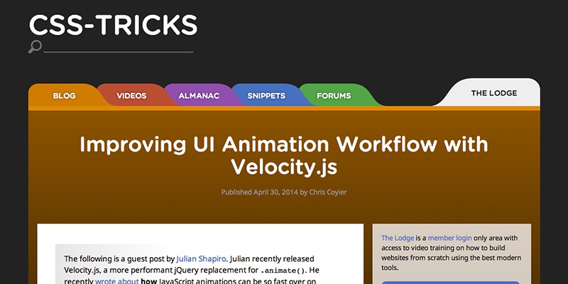 Improving UI Animation Workflow with Velocity.js